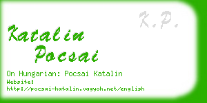 katalin pocsai business card